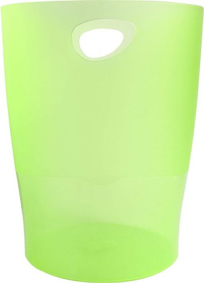 EXACOMPTA Lot de 8 Corbeille &agrave; papier ECOBIN Linicolor vert pomme transparent