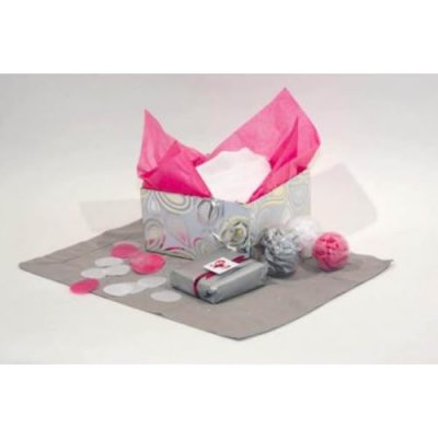 CLAIREFONTAINE Lot de 8 feuilles de papier de soie blanc 50x75 cm