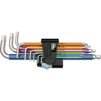 WERA Lot de cl&eacute;s m&acirc;les 6 pans int&eacute;rieurs  05022669001 9 pi&egrave;ces
