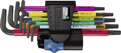 WERA Lot de cl&eacute;s m&acirc;les TORX&reg; int&eacute;rieur  05024179001 9 pi&egrave;ces