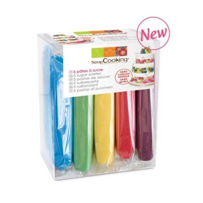 SCRAPCOOKING Lot de P&acirc;tes &agrave; Sucre 80 g - 5 pcs -  - couleur variant
