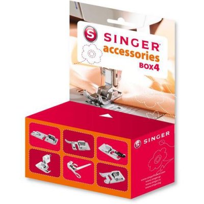 SNGR Lot de pieds machine &agrave; coudre SINGER ACC BOX 4