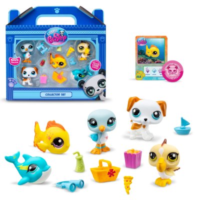 BANDAI Lot Littlest Pet Shop - Pack Plage et un Single Pet offert