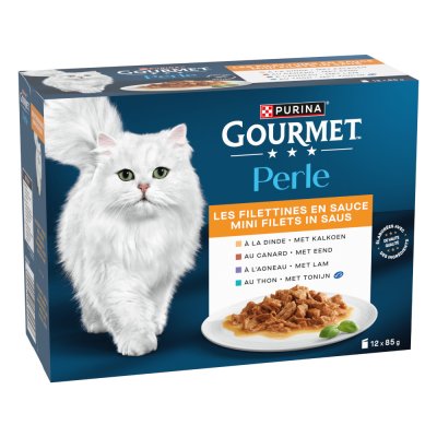 GOURMET Lot mixte  Perle 12 x 85 g - Les filettines en sauce