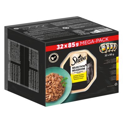 SHEBA Lot mixte  32 x 85 g - S&eacute;lection &agrave; la volaille en sauce