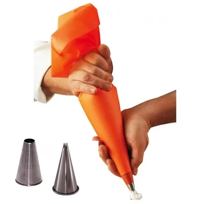 DE BUYER Lot poche + 2 douilles Inox