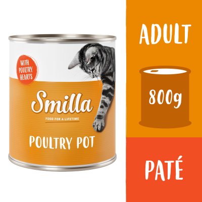 SMILLA Lot  volaille 24 x 800 g - volaille, c&acute;urs de volaille