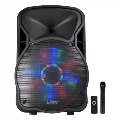 IBIZA LOTRONIC Party 12LED - Enceinte sans fil Bluetooth - Noir