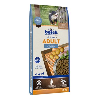 BOSCH HPC Lots &eacute;conomiques bosch - Adult, poisson & pommes de terre (2 x 15 kg)
