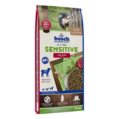 BOSCH HIGH PREMIUM CONCEPT Lots &eacute;conomiques bosch - Sensitive, agneau & riz (2 x 15 kg)