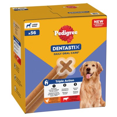 PEDIGREE Lots &eacute;conomiques  Dentastix 56 friandises - 56 friandises Maxi