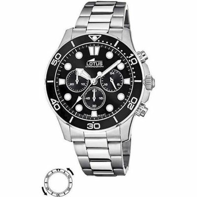 LOTUS  homme chronographe 18756/3 acier cadran fond noir