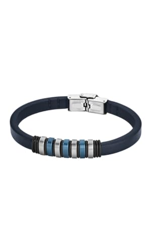 LOTUS STYLE Lotus - LS1827-2/2 : Bracelet Homme Cuir et Acier bicolore - Bleu