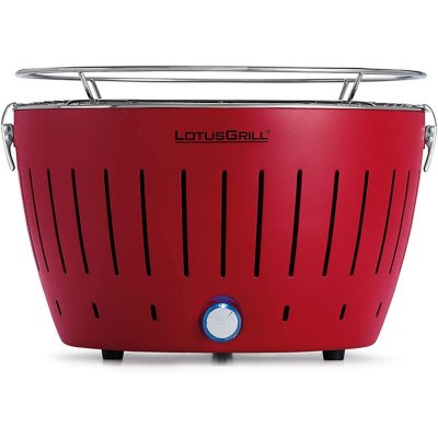 LOTUSGRILL  - Barbecue ROUGE avec piles et c&acirc;ble d'alimentation USB