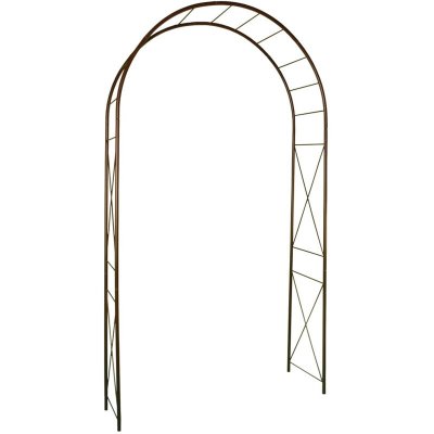 LOUIS MOULIN  3186 Arche Jardin avec D&eacute;cor Losange M&eacute;tal Fer Vieilli 130 x 250 cm