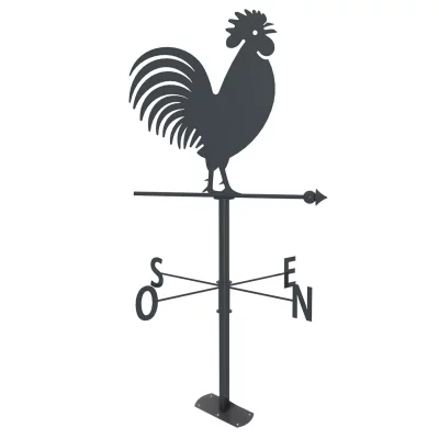 LOUIS MOULIN  - Girouette coq anthracite - 45x74cm - Acier &eacute;poxy