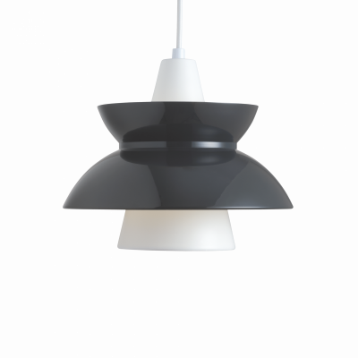 LOUIS POULSEN  - Lampe &agrave; suspension doowop, gris fonc&eacute;