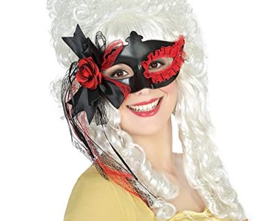 ATOSA Loup noir avec dentelle et fleur rouge femme