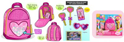 FAMOSA LOVE DIANA Sac &agrave; Dos Aventures avec Accessoires, LVE05000