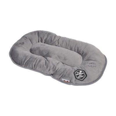 LOVE STORY  Coussin Flocon R&eacute;versible Polyester 77 x 50Cm Patchy Gris/Noir