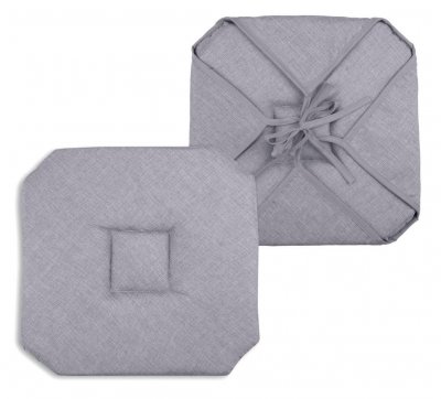 LOVELY CASA  Bea Galette Italienne Polyester Gris 40 x 40 cm