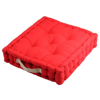 Lovely Casa C51490041 Duo Coussin Coton Rouge/Lin 45 x 45 cm