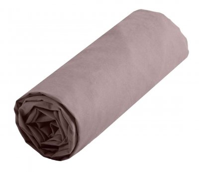 LOVELY CASA  DH14820003 Alicia Drap Housse Coton Taupe 190 x 90 cm