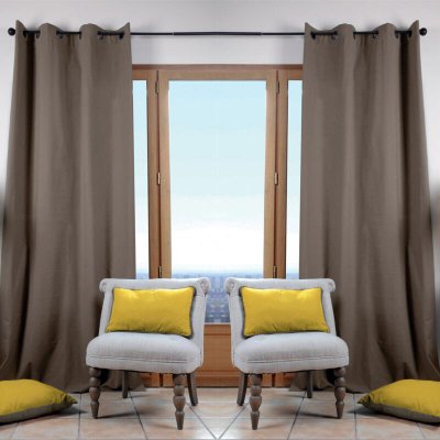 Lovely Casa Duo UNI Rideau 135X240 CM, Taupe, 135 x 240 cm