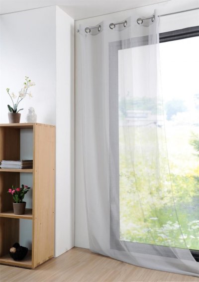 Lovely Casa R61697005VL Monna Voile Polyester Gris 260 x 135 cm