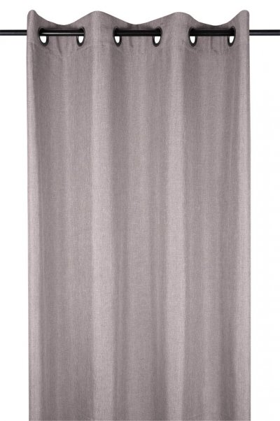 Lovely Casa R68538002 Bea Rideau &agrave; &OElig;illets Polyester Taupe 260 x 140 cm