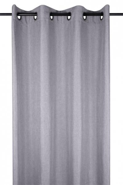 Lovely Casa R68538003 Bea Rideau &agrave; &OElig;illets Polyester Gris 260 x 140 cm