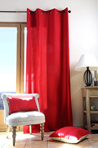 Lovely Casa Rideau, Coton, Rouge, 240x135 cm R61490004