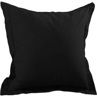 STOF Lovely Casa T14820015 Alicia Taie avec Volant Coton Noir 65 x 65 cm