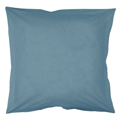 STOF Lovely Casa - Une Taie d'oreiller Couleur Bleu en coton Bio