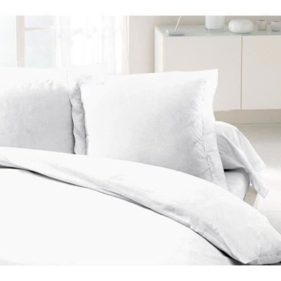 LOVELY HOME  Lot de 2 Taies d'Oreillers 100% coton 63x63 cm blanc