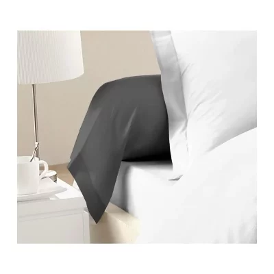 LOVELY HOME  Lot de 2 Taies de Traversin 100% coton 85x185 cm gris fonc&eacute;