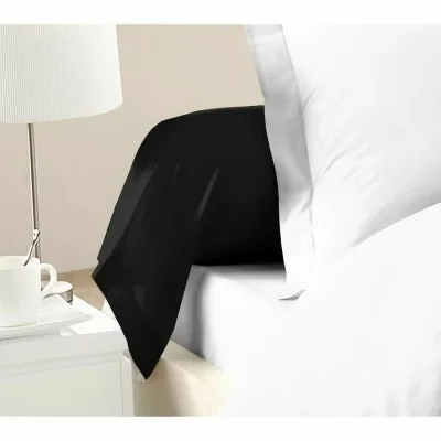 LOVELY HOME  Lot de 2 Taies de Traversin 100% coton 85x185 cm noir