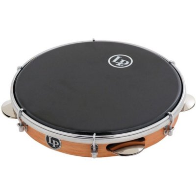 LATIN PERCUSSION LP  LP3010 Pandeiro Br&eacute;silien 10"" Peau Noir synth&eacute;tique
