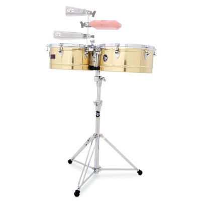 LATIN PERCUSSION LP1314-B Timbales Prestige 13"" Et 14"" Solid Brass