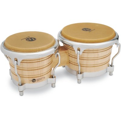 LATIN PERCUSSION LP201AX-2- Bongos Generation II Naturel (accastillage Chrome)