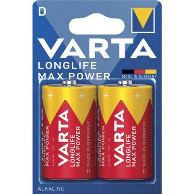  LR20/D blister de 2 piles alcalines 1,5 v long life max power
