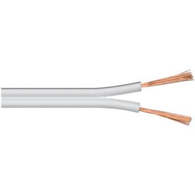 WENTRONIC LSK 2X2,5 C&acirc;ble enceinte Rouleau de 50 m Profil 2x 2,5 mm&sup2; Blanc