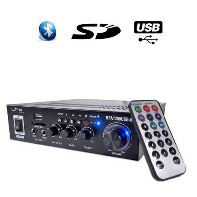 LTC  AMPLI MFA Noir KARAOKE 2 x 50W USB Bluetooth