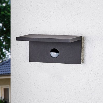 LUCANDE  Applique d&acute;ext&eacute;rieur LED carr&eacute;e Darina, d&eacute;tecteur