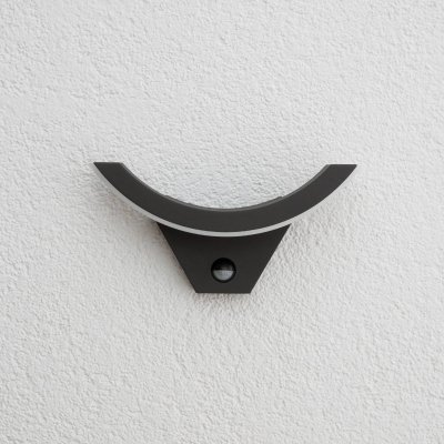 LUCANDE , applique d'ext&eacute;rieur LED Half, capteur, anthracite, IP54