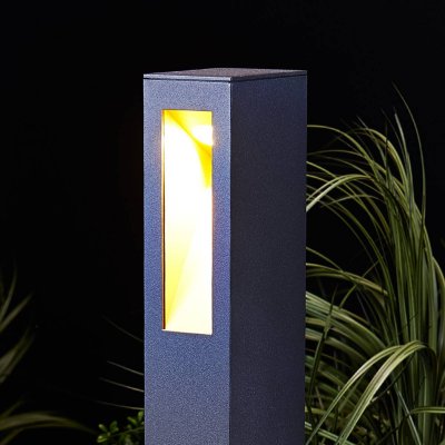 LUCANDE , borne lumineuse LED Jenke, 65 cm, anthracite, aluminium