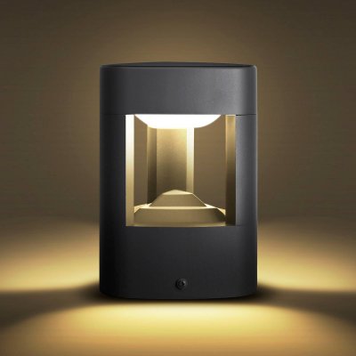 LUCANDE  lampe pour socle LED Pirron, 20 cm, triangulaire, IP54