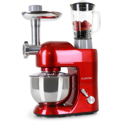 KLARSTEIN Lucia Rossa Robot de cuisine P&eacute;trin Mixeur Hachoir - rouge
