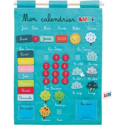 JBM LUDI Calendrier basic bleu en tissu