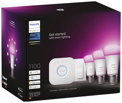 PHILIPS HUE Lumi&egrave;re connect&eacute;e Philips HWCA 10.5W E27 x3 sw 
